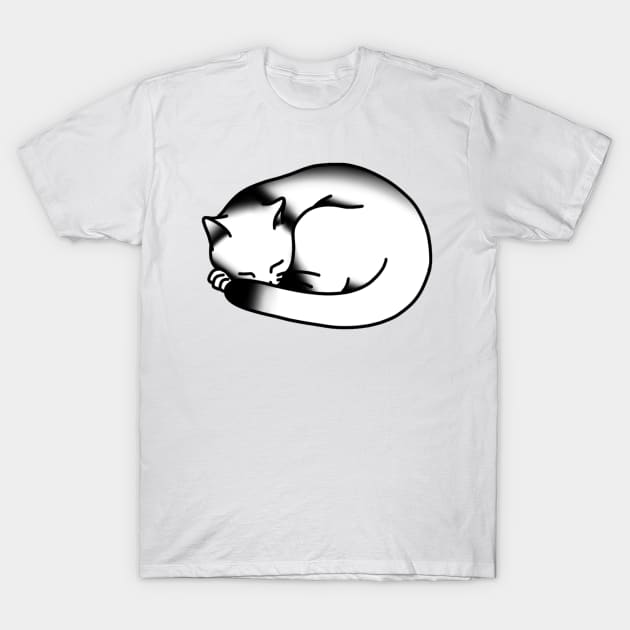 Nappin’ Kitty T-Shirt by drawingsbydarcy